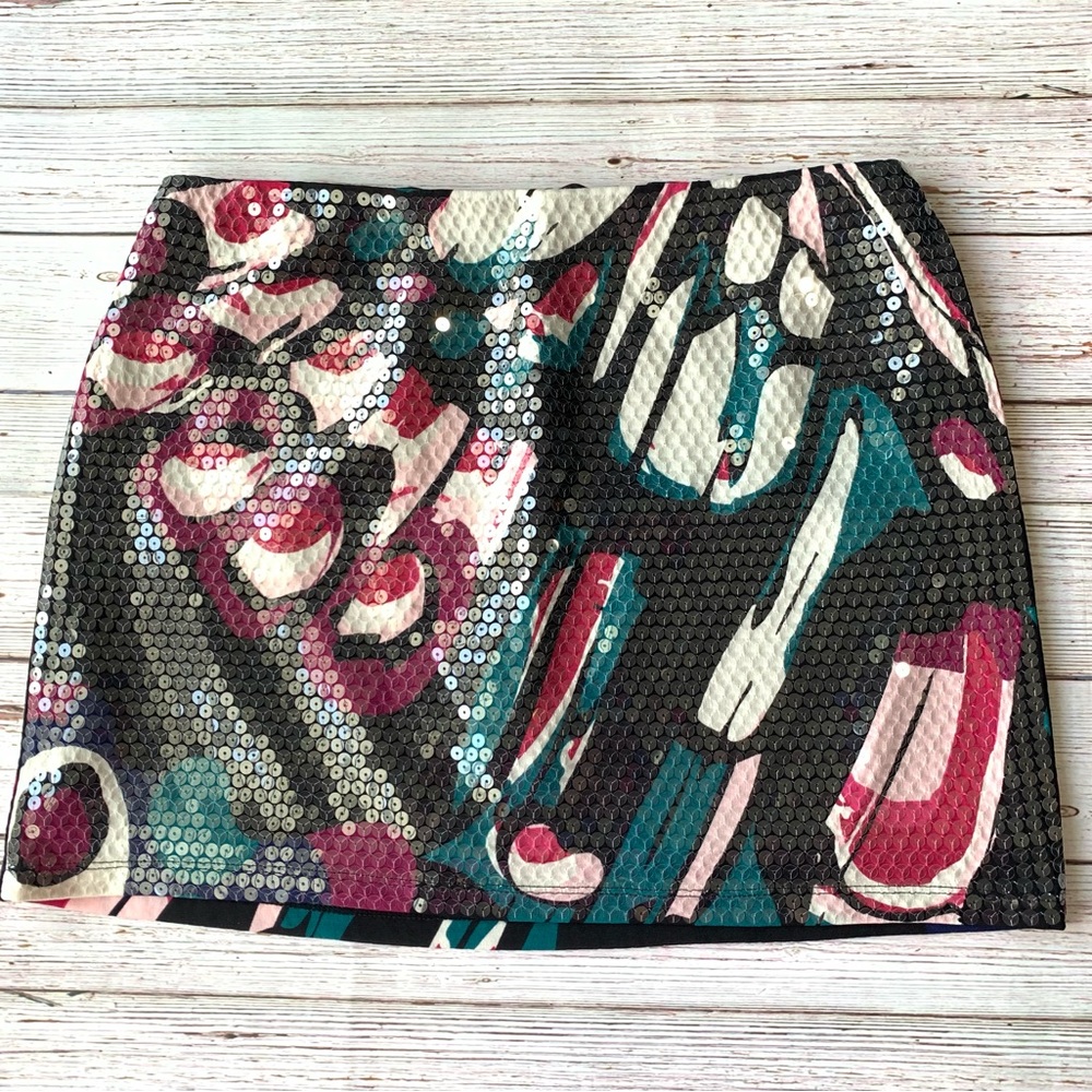 Express Sequin Mini Skirt Euc - image 1